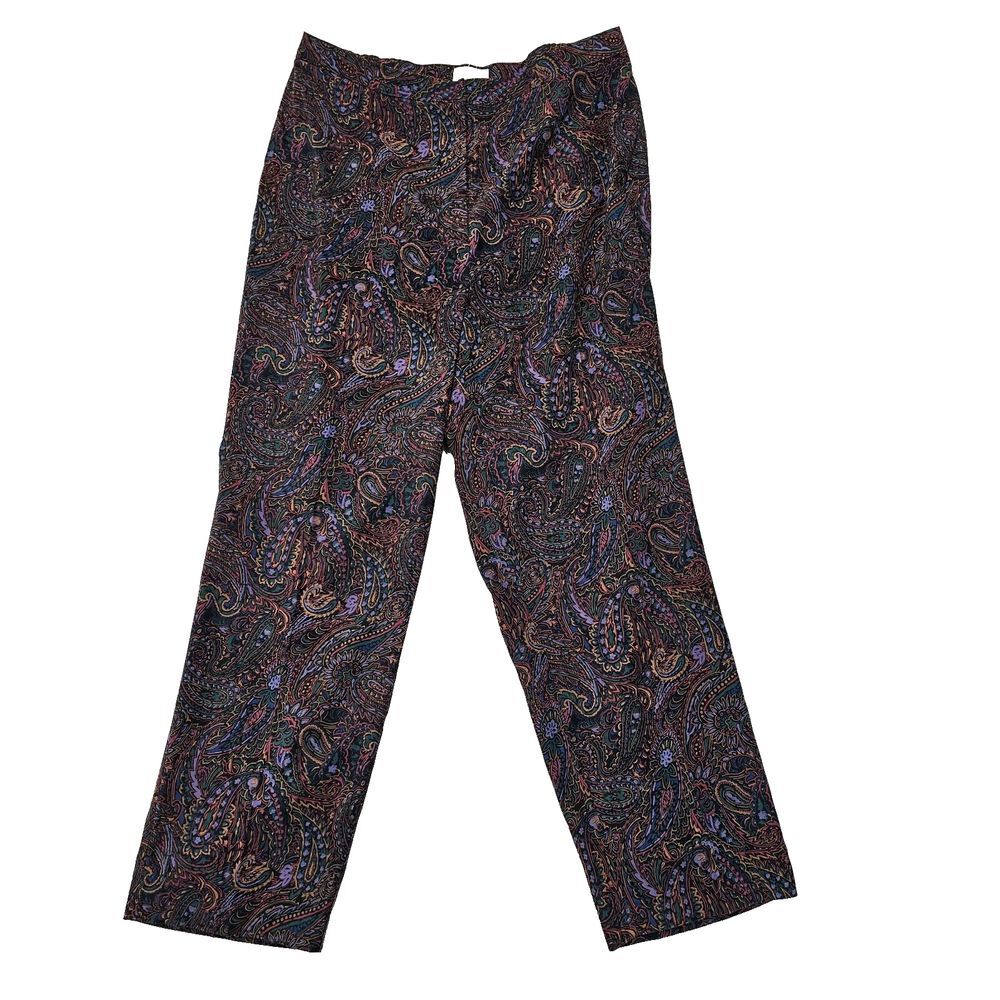 Coldwater Creek‎ Dress Pants Paisley Straight Leg Multicolor Womens 35x28